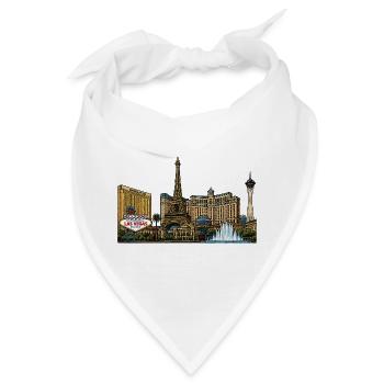 Las Vegas Neon Skyline Vintage - Bandana - Weiß - Vorne
