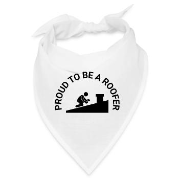 Proud To Be A Roofer (black) - Bandana - Weiß - Vorne