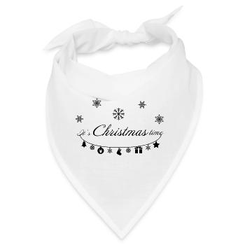 Es ist Weihnachtszeit - Bandana - Weiß - Vorne