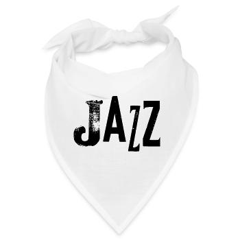 Vintage Jazz Typografie-Logo - Bandana - Weiß - Vorne