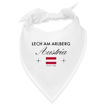 Lech am Arlberg Koordinaten Reise Souvenir - Bandana - Weiß - Vorne