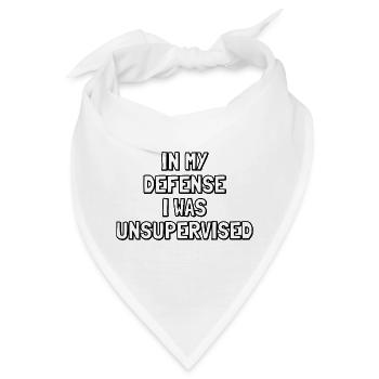 Zu meiner Verteidigung: Ich war unbeaufsichtigt, Sarkasmus, Sarcas - Bandana - Weiß - Vorne