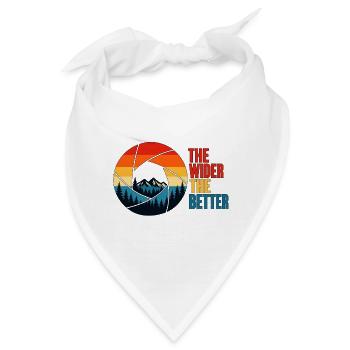 Je breiter, desto besser – Fotodesign - Bandana - Weiß - Vorne