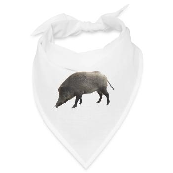 Wildschwein - Bandana - Weiß - Vorne