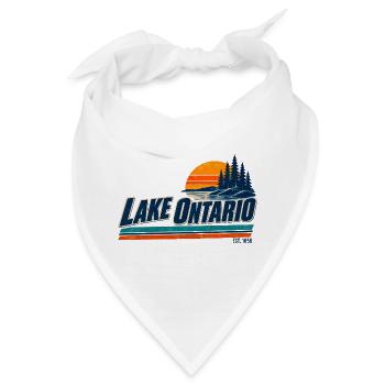 Lake Ontario EST 1656 Retro - Bandana - Weiß - Vorne