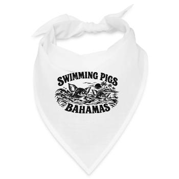 Swimming Pigs Bahamas Sunset - Bandana - Weiß - Vorne