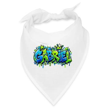 Vorname Gabriel Graffiti: das Geschenk, das rockt! - Bandana - Weiß - Vorne