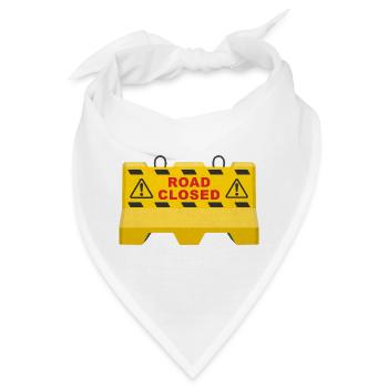 Symbol der Straßensperre für geschlossene Baustellen - Bandana - Weiß - Vorne