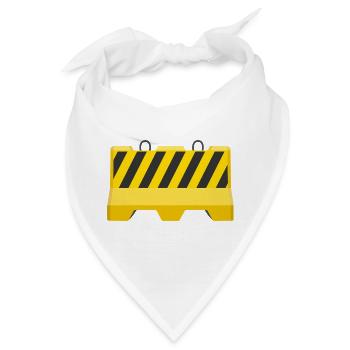 Warn-Straßenbarriere-Symbol - Bandana - Weiß - Vorne