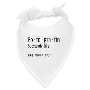 Fotografin Substantiv Definition Foto Geschenk - Bandana - Weiß - Vorne
