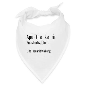 Apothekerin Substantiv Definition Geschenk - Bandana - Weiß - Vorne