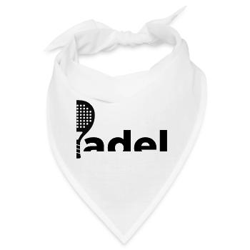 Padel-Schläger-Logo | Minimalistisches Sportdesign - Bandana - Weiß - Vorne