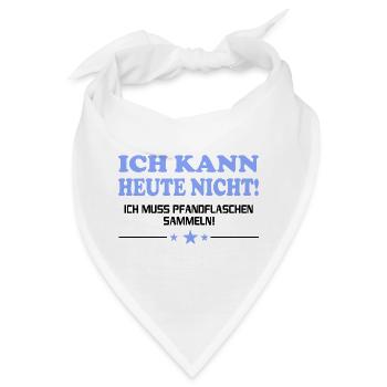 Pfandflaschen Pfandgeld Rentner Rentnerin Sprüche - Bandana - Weiß - Vorne
