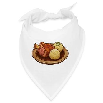 Schweinshaxe im Bratensud - Bandana - Weiß - Vorne