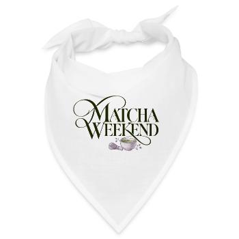 Matcha Wochenende Matcha Weekend Design - Bandana - Weiß - Vorne
