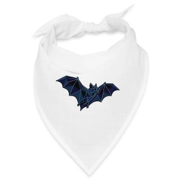 Fliegende Poly Stil Fledermaus - Bandana - Weiß - Vorne