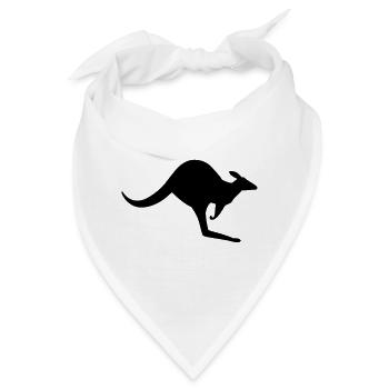 Eine australische Känguru - Bandana - Weiß - Vorne