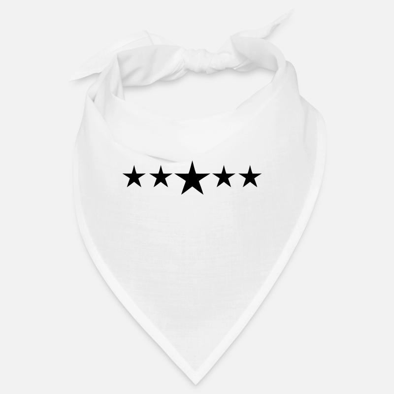 five black stars in line icon Bandana