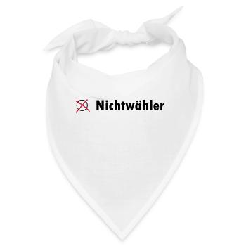 Nichtwähler - Bandana - Weiß - Vorne