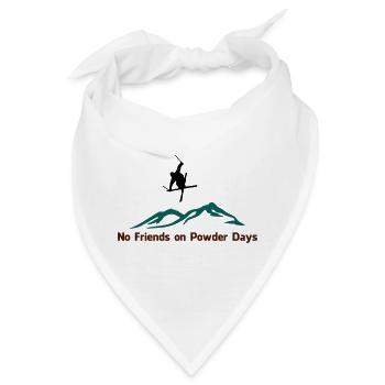 No Friends on Powder Days - Bandana - Weiß - Vorne