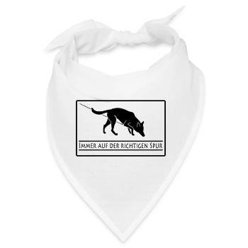 Fährtenhund invertiert - Bandana - Weiß - Vorne