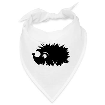 Igel in der Wiese - Bandana - Weiß - Vorne