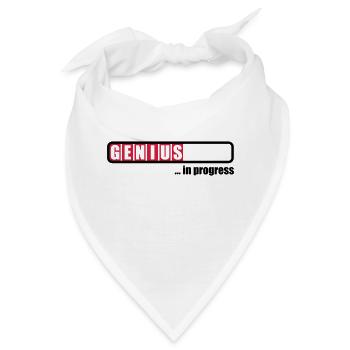 Genius in progress - Bandana - Weiß - Vorne