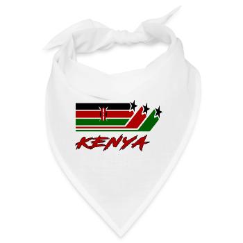 Kenia Flagge / Kenya Geschenk Nationalflagge - Bandana - Weiß - Vorne
