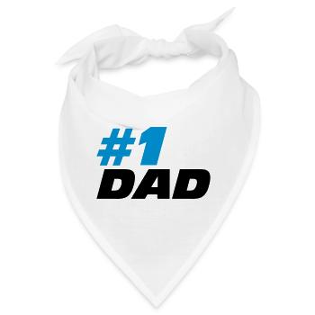 #1 Dad - Bandana - Weiß - Vorne