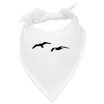 möwe möwen sea gull seagull hafen beach hamburg - Bandana - Weiß - Vorne