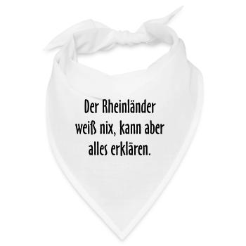 Der Rheinländer - Versuch einer Typologie - Bandana - Weiß - Vorne