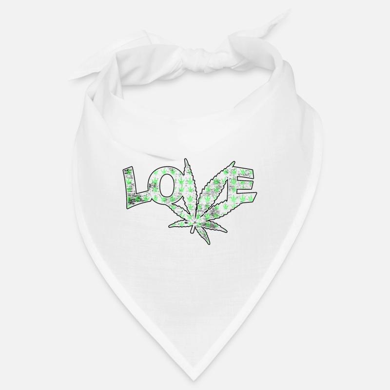Love Marijuana Cannabis Blatt Bandana