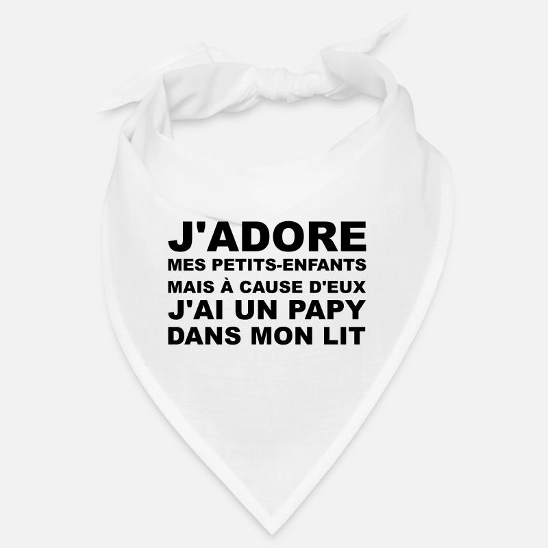 Papy dans mon lit - Bandana - blanc