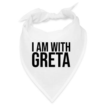 I am with Greta - Bandana - Weiß - Vorne