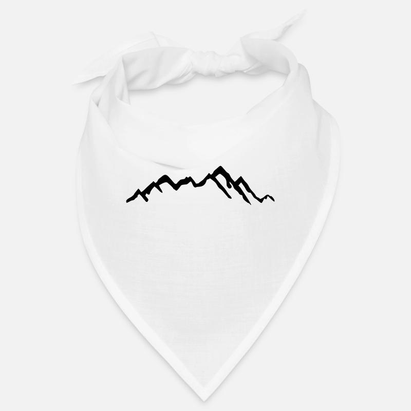 Berg, Berge - Bandana - Weiß