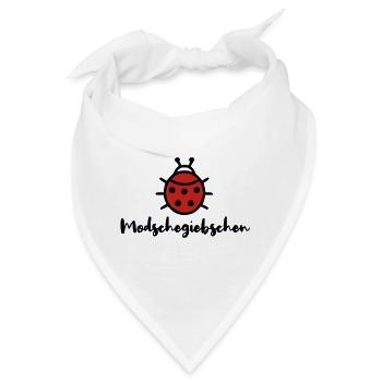 Modschegiebchen Marienkäfer Sächsisch Dialekt - Bandana - Weiß - Vorne