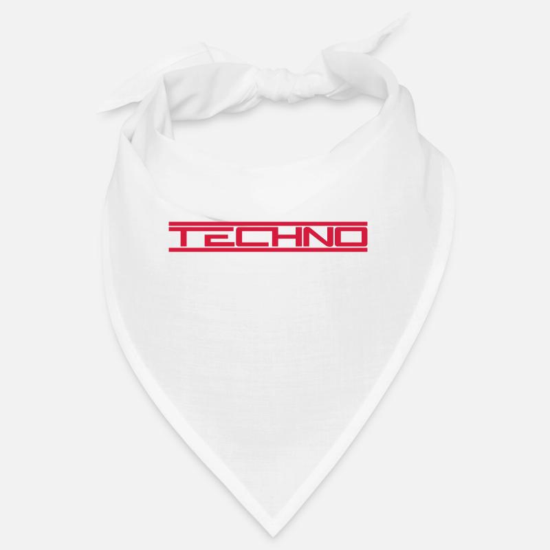 Techno barres rouges Bandana