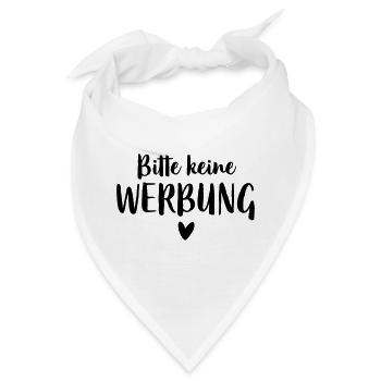 Bitte keine Werbung Herz Briefkasten - Bandana - Weiß - Vorne
