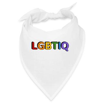 LGBTIQ Regenbogenfarben - Pride Month - Bandana - Weiß - Vorne