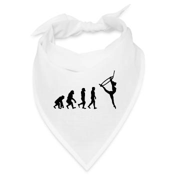 Luft Reifen Lyra Seide Zirkus Akrobatik Evolution - Bandana - Weiß - Vorne