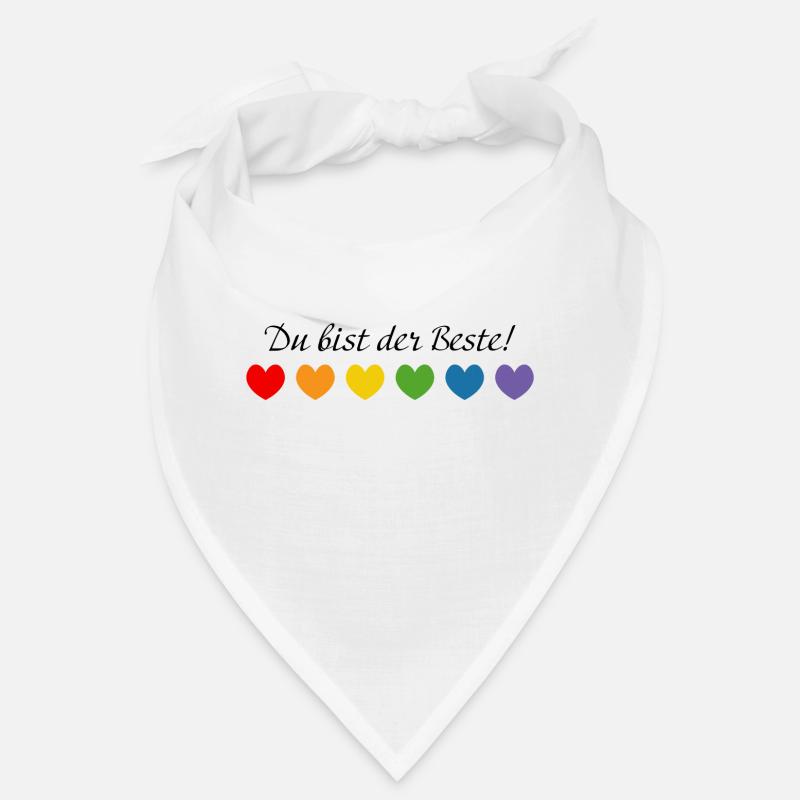 Regenbogenherzchen du bist der Beste Bandana