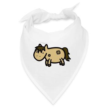 Süßes Pferd - Bandana - Weiß - Vorne