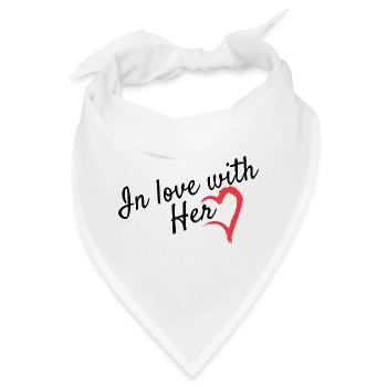 Liebe Partnerlook - Bandana - Weiß - Vorne