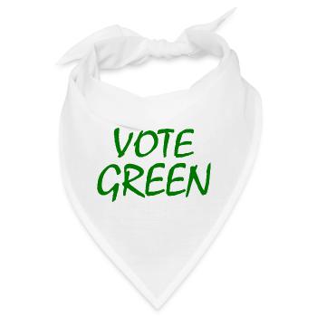 Vote green - Bandana - Weiß - Vorne