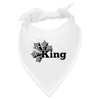 König transparent mit Sternen - Bandana - Weiß - Vorne