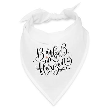 Barfuß im Herzen - Bandana - Weiß - Vorne