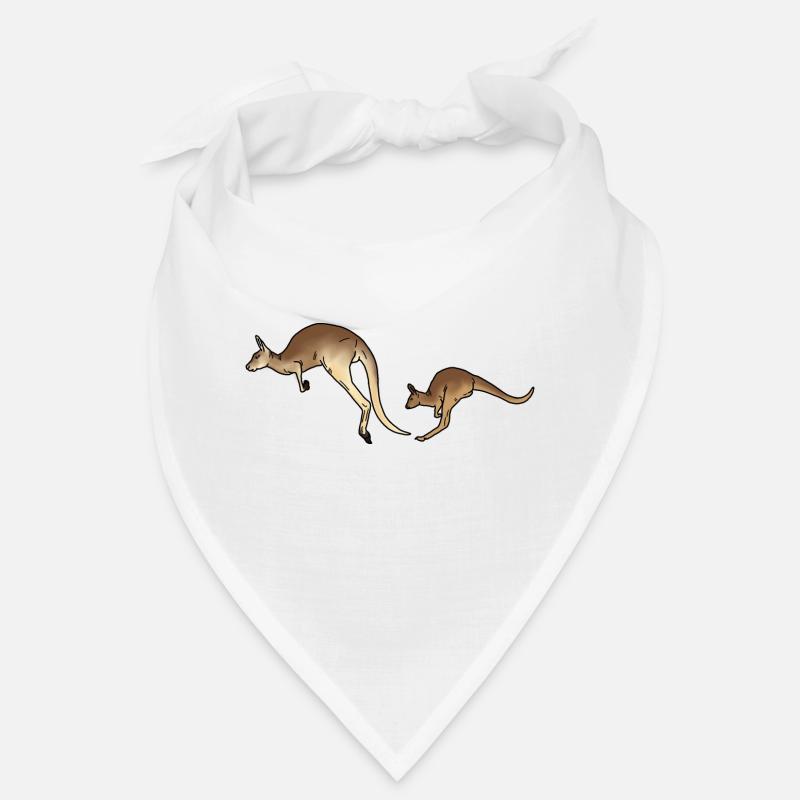 Känguru Mutter und Kind farbig Bandana
