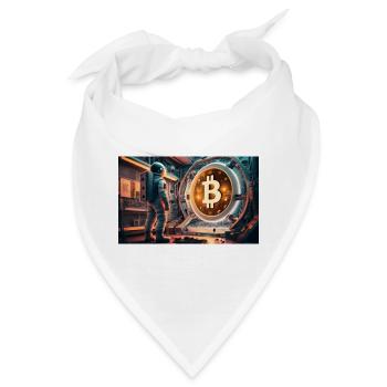 Räumliches Bitcoin-Portal - Bandana - Weiß - Vorne