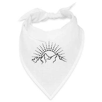 Sonne - Berg - (2) - Bandana - Weiß - Vorne
