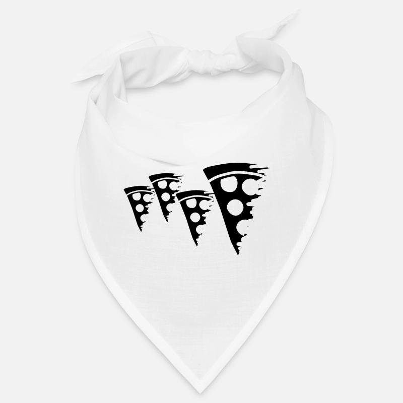 Pizza - Bandana - Weiß
